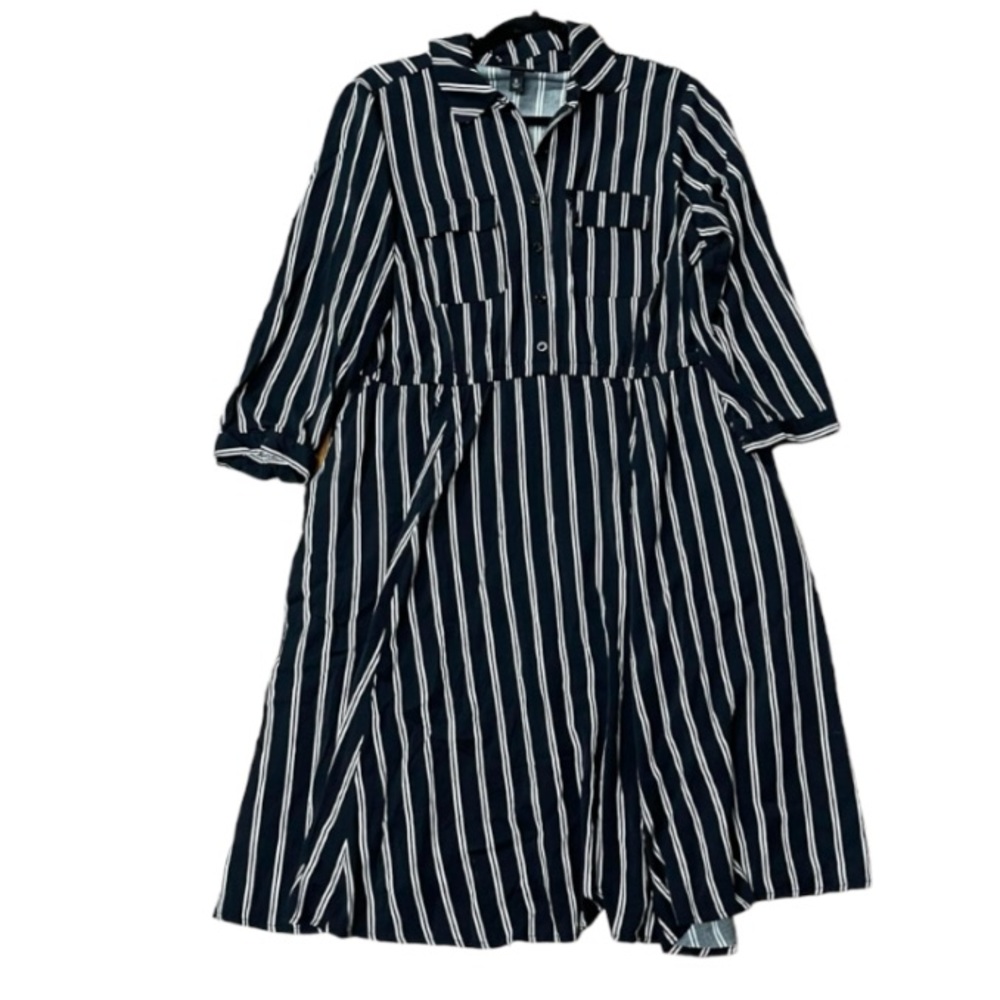 Torrid Black and White Striped Dress